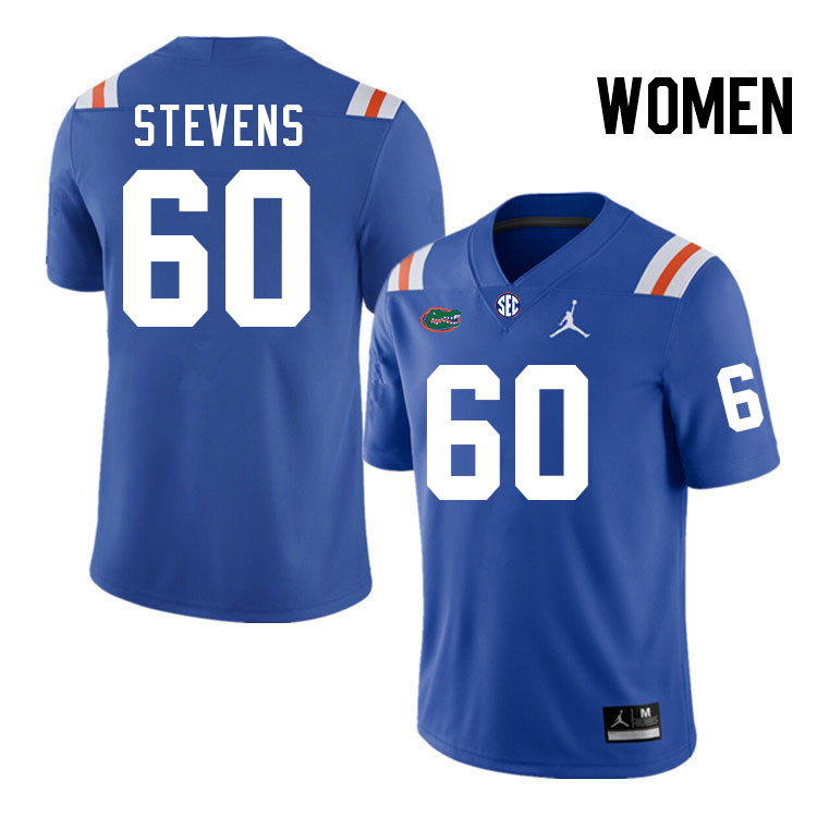 Women #60 Chase Stevens Florida Gators College Football Jerseys Stitched-Throwback